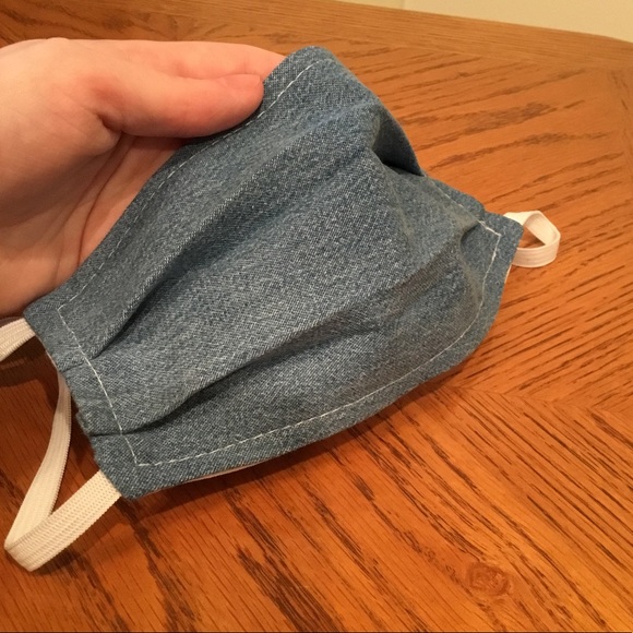 Denim Face Mask (Pleated) - Picture 4 of 8